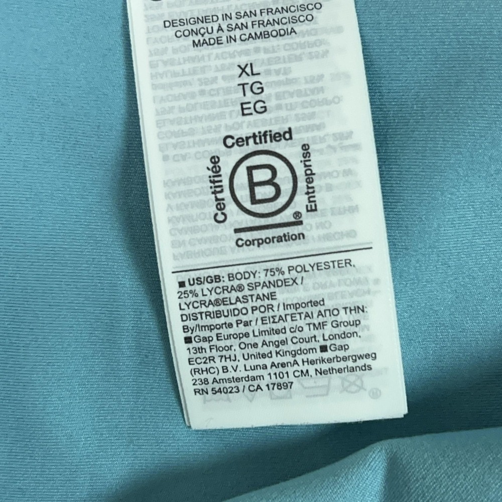 Athleta Leggings Womens XL Blue Ombre Elation 7/8 Tight Ankle Yoga Gym Sport - Picture 9 of 11